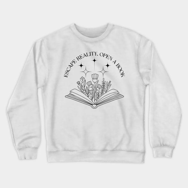 Escape Reality Open a Book Crewneck Sweatshirt by Millusti